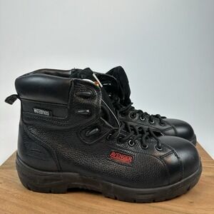 New Mens Avenger Waterproof Leather Black Safety Toe Work Boots Shoes  Sz 11.5 M